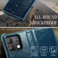 For Xiaomi Redmi Note 13 Pro 5G CaseMe 003 Crazy Horse Texture Flip Leather Phone Case(Blue Green)