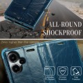 For Xiaomi Redmi Note 13 Pro+ 5G CaseMe 003 Crazy Horse Texture Flip Leather Phone Case(Blue Green)