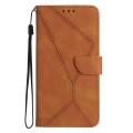 For TCL 502 Stitching Embossed Leather Phone Case(Brown)