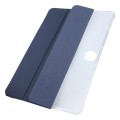 For Honor Pad 9 3-fold Clear TPU Smart Leather Tablet Case with Pen Slot(Dark Blue)