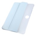 For Honor Pad 9 3-fold Clear TPU Smart Leather Tablet Case with Pen Slot(Ice Blue)