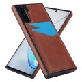 For Samsung Galaxy Note10 Litchi Leather Skin Card Slots Phone Case(Brown)