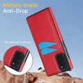 For Samsung Galaxy Note20 Litchi Leather Skin Card Slots Phone Case(Red)