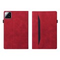 For Xiaomi Pad 6S Pro Splicing Shockproof Leather Tablet Case(Red)
