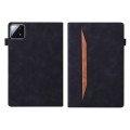 For Xiaomi Pad 6S Pro Splicing Shockproof Leather Tablet Case(Black)