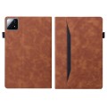 For Xiaomi Pad 6S Pro Splicing Shockproof Leather Tablet Case(Brown)