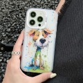 For iPhone 12 Pro Painted Color Ink Animals TPU Phone Case(Graffiti Dog)