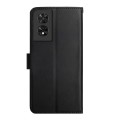 For TCL 50 SE/40 NxtPaper 4G Genuine Leather Fingerprint-proof Flip Phone Case(Black)