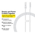 Baseus CD Series PD100W USB-C / Type-C to USB-C / Type-C Fast Charging Data Cable, Length:1m(White)