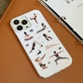 For iPhone 15 Cartoon Film Craft Hard PC Phone Case(Yoga)