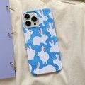 For iPhone 15 Cartoon Film Craft Hard PC Phone Case(Graffiti Rabbit)