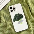 For iPhone 15 Pro Cartoon Film Craft Hard PC Phone Case(Broccoli)