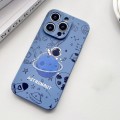 For iPhone 15 Liquid Silicone Straight Side Phone Case(Blue Astronaut)