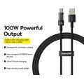 Baseus CD Series PD100W USB to USB-C / Type-C Fast Charging Data Cable, Length:1m(Black)