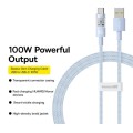 Baseus CD Series PD100W USB to USB-C / Type-C Fast Charging Data Cable, Length:2m(Blue)