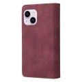 For iPhone 15 Plus Multifunctional Multi-Card Wallet Phone Leather Case(Wine Red)