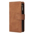 For iPhone 15 Plus Multifunctional Multi-Card Wallet Phone Leather Case(Brown)