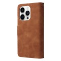 For iPhone 15 Pro Multifunctional Multi-Card Wallet Phone Leather Case(Brown)