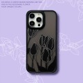 For iPhone 15 Pro Max Skin Feel Matte TPU+PC Shockproof Phone Case(Tulip)