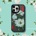 For iPhone 15 Pro Max Skin Feel Matte TPU+PC Shockproof Phone Case(Camellia)