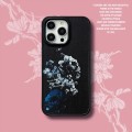 For iPhone 15 Pro Max Skin Feel Matte TPU+PC Shockproof Phone Case(Peony)