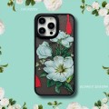 For iPhone 15 Pro Skin Feel Matte TPU+PC Shockproof Phone Case(Camellia)