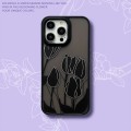 For iPhone 13 Pro Skin Feel Matte TPU+PC Shockproof Phone Case(Tulip)