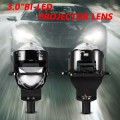 T01 1 Pair 3 inch Car Bifocal LED Lens Headlight(Black)
