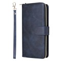 For Xiaomi Redmi Note 13 5G Global 9 Card Slots Zipper Wallet Bag Leather Phone Case(Blue)