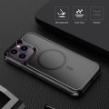 For iPhone 14 Pro Armor Magsafe PC Hybrid TPU Phone Case(Black)