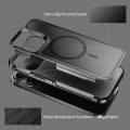 For iPhone 14 Pro Max Armor Magsafe PC Hybrid TPU Phone Case(Black)