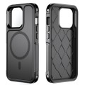 For iPhone 13 Pro Max Armor Magsafe PC Hybrid TPU Phone Case(Black)