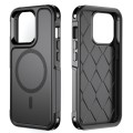 For iPhone 13 Pro Armor Magsafe PC Hybrid TPU Phone Case(Black)