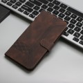 For Sharp Aquos Sense 6/Aquos Sense6s Cubic Skin Feel Flip Leather Phone Case(Brown)