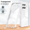 For Tecno Spark 20 Pro+ 3 in 1 Clear TPU Color PC Frame Phone Case(White)