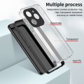 For Tecno Spark 20 Pro 3 in 1 Clear TPU Color PC Frame Phone Case(Black)