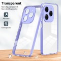 For Tecno Spark 20 Pro 3 in 1 Clear TPU Color PC Frame Phone Case(Purple)