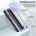 For Tecno Spark 20 Pro 3 in 1 Clear TPU Color PC Frame Phone Case(Purple)