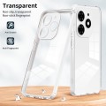 For Tecno Spark Go 2024 3 in 1 Clear TPU Color PC Frame Phone Case(White)