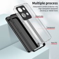 For Infinix Note 30 3 in 1 Clear TPU Color PC Frame Phone Case(Black)