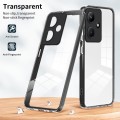 For Infinix Hot 30i 3 in 1 Clear TPU Color PC Frame Phone Case(Black)
