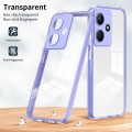For Infinix Hot 30i 3 in 1 Clear TPU Color PC Frame Phone Case(Purple)