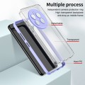 For Realme 12 Pro+ 3 in 1 Clear TPU Color PC Frame Phone Case(Purple)
