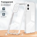 For Motorola Moto G Power 5G 2024 3 in 1 Clear TPU Color PC Frame Phone Case(White)