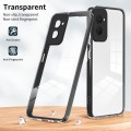 For Motorola Moto G Power 5G 2024 3 in 1 Clear TPU Color PC Frame Phone Case(Black)