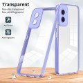 For Motorola Moto G Power 5G 2024 3 in 1 Clear TPU Color PC Frame Phone Case(Purple)