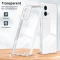 For Motorola Moto G34 3 in 1 Clear TPU Color PC Frame Phone Case(White)