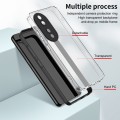 For Honor 90 3 in 1 Clear TPU Color PC Frame Phone Case(Black)