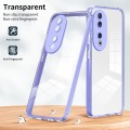 For Honor 90 3 in 1 Clear TPU Color PC Frame Phone Case(Purple)