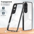 For Honor 90 Lite 3 in 1 Clear TPU Color PC Frame Phone Case(Black)